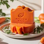 luxurious, handcrafted soap bar made from organic carrots.